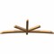 Ekena Millwork Alberta Smooth Timber Gable Bracket, Western Red Cedar, 96"W x 32"H x 3 1/2"D x 3 1/2"F, 8/12 Pitch GBW096X32X0404ALB00SWR - alternate 2